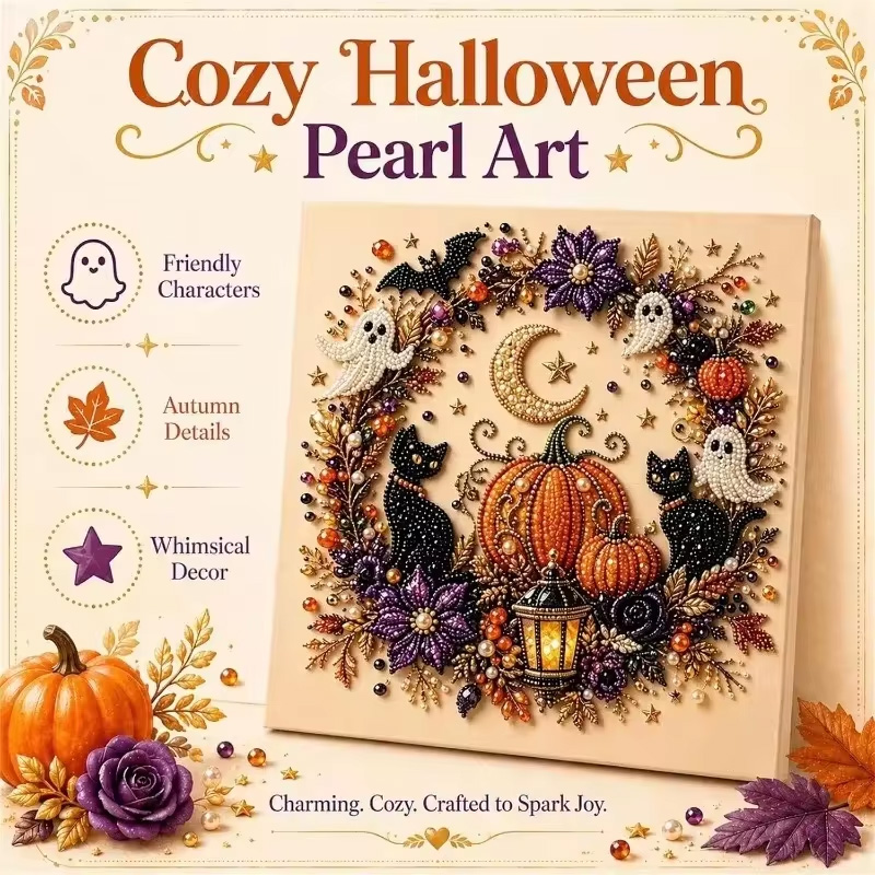 Resin Craft For Beginners - Halloween Geister-Perlen-Kunst-Set für Erwachsene DIY Perlenmalerei