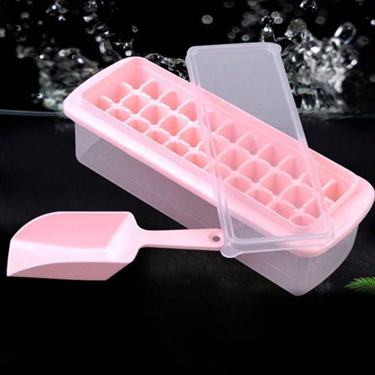 Silicone Mold Tray - 1 Stück Eiswürfelform, Silikon-Eiswürfelbehälter, Eiswürfelbox, Gefrierbox
