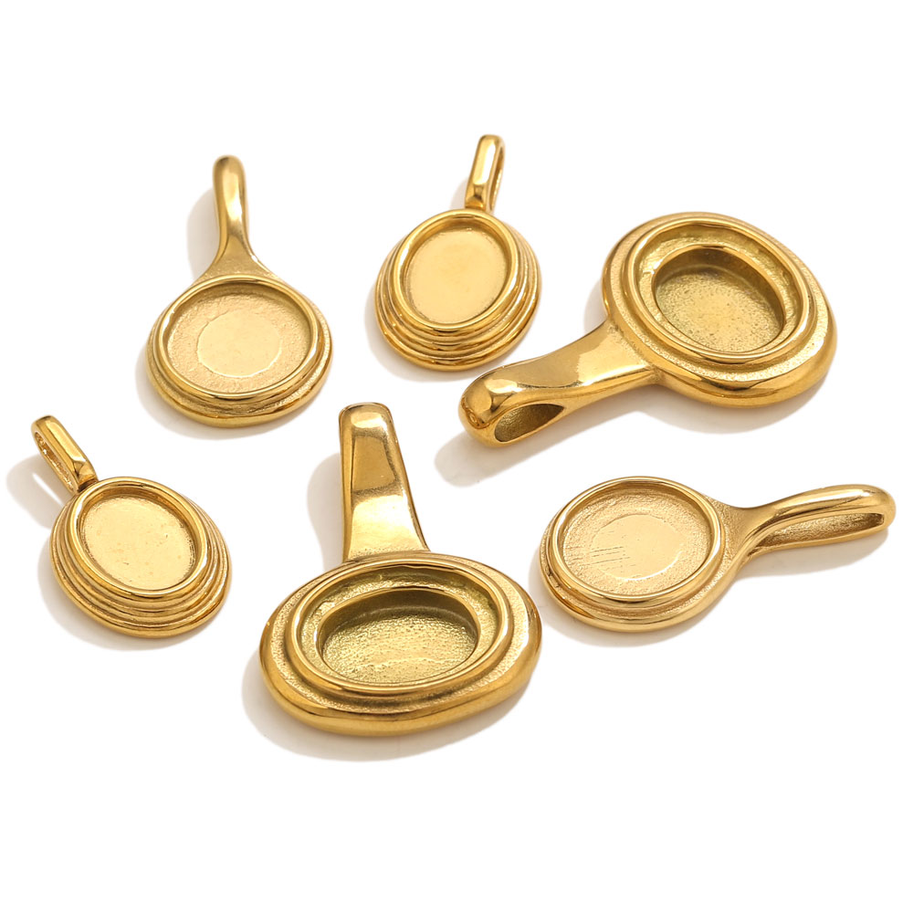 Resin Crafts Diy - 5 Stück Edelstahl Runde ovale Tabletts