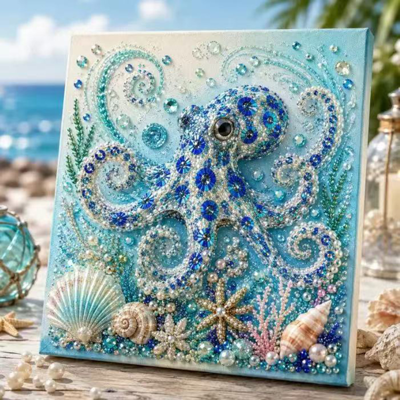 Resin Craft For Beginners - Ocean Diamond Perlenmalerei DIY-Set 3D Schildkröten-,