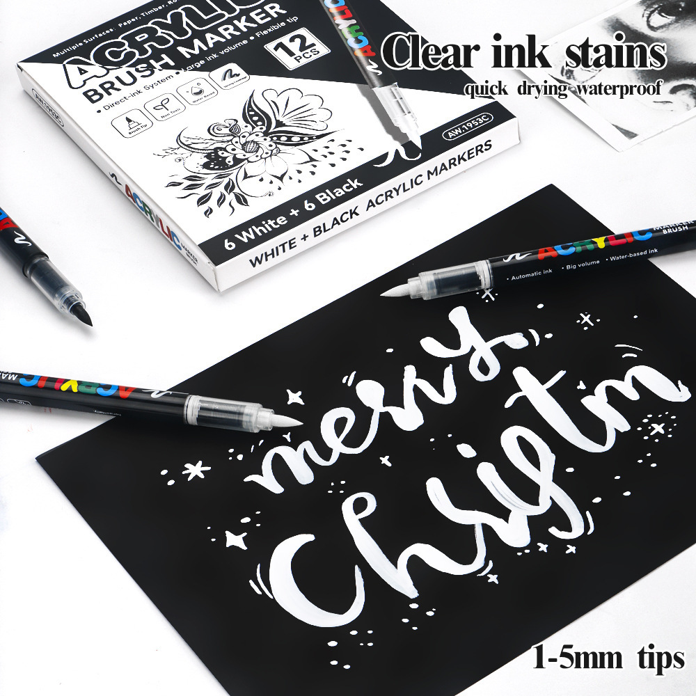 12 Stück schwarz/weißer Premiu – Copic Marker Sketch Bewertung und Preis